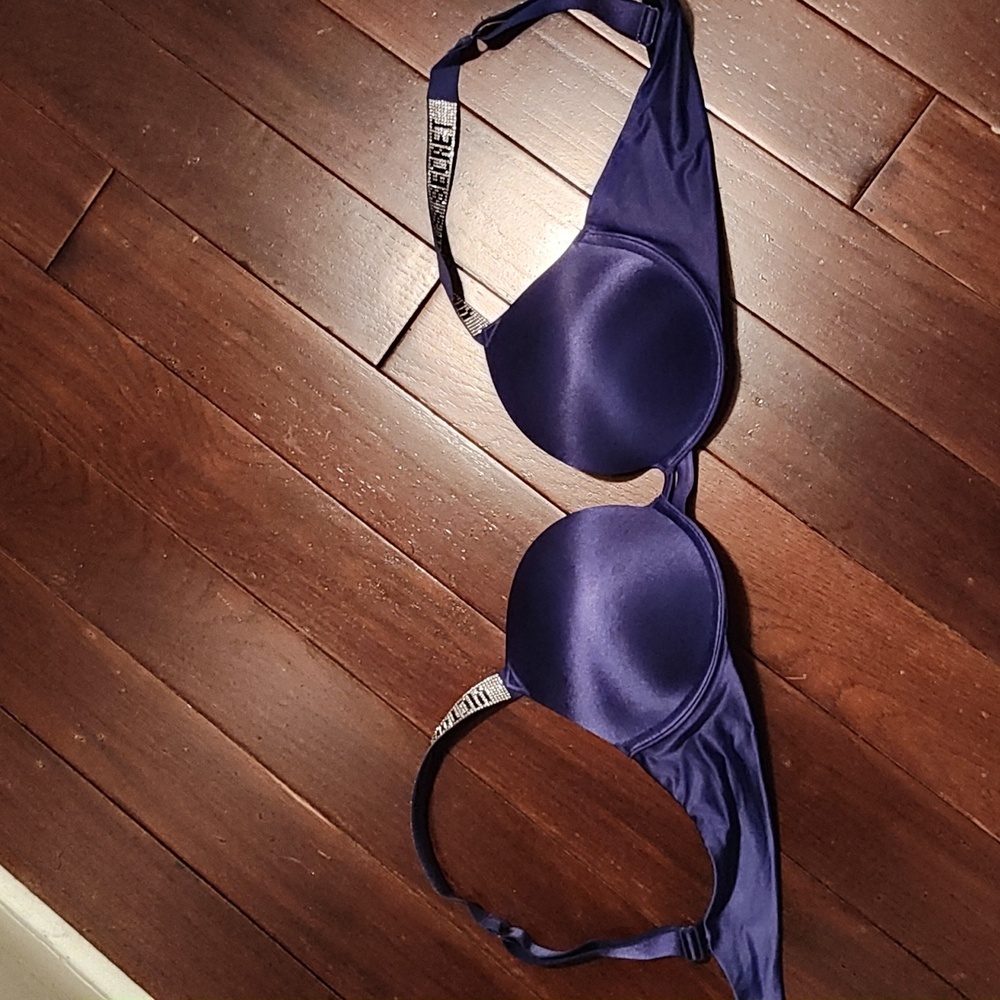 Victoria's Secret purple bling straps 36B push up bra.